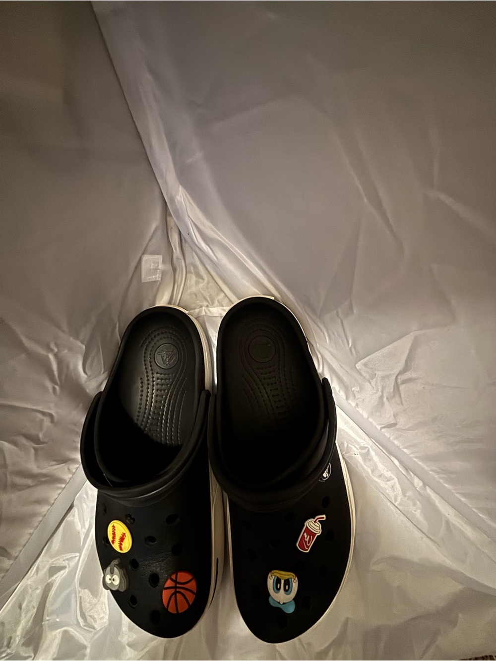 CROCS Kids Black Clog with Colorful Jibbitz Charms